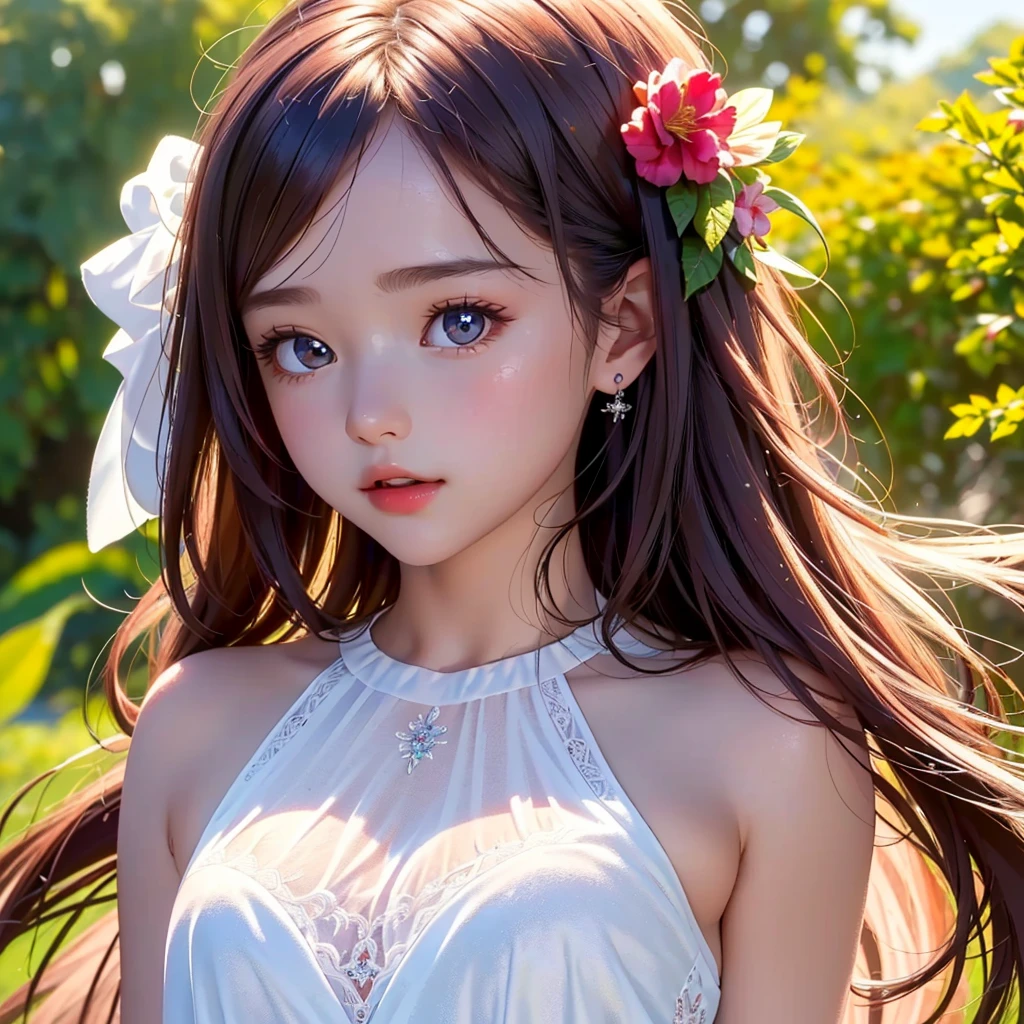 very cute and beautiful girl,frilled white summer dress with detailed lace,skirt lift,white panties,
(highly detailed beautiful face),cowboy shot,(smile),black hair,flower crown,
standing near water spring in forest,fog,fantastic stone monument,detailed landscape,
(best quality,masterpiece:1.2),absurdres,highres,ultra-detailed,extremely detailed,32k,8k resolution,
intricate details,cinematic scene,detailed background,solo,dynamic angle,
cinematic lighting,dim light,hair fluttering in the wind,