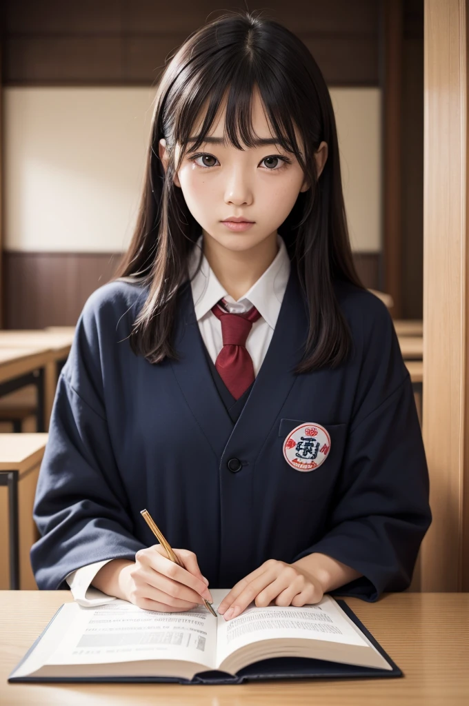 One who hates men and studies in a common Japanese school but she doesn't follow the school rules she is a terrible student she hates all the teachers she always messes up in class