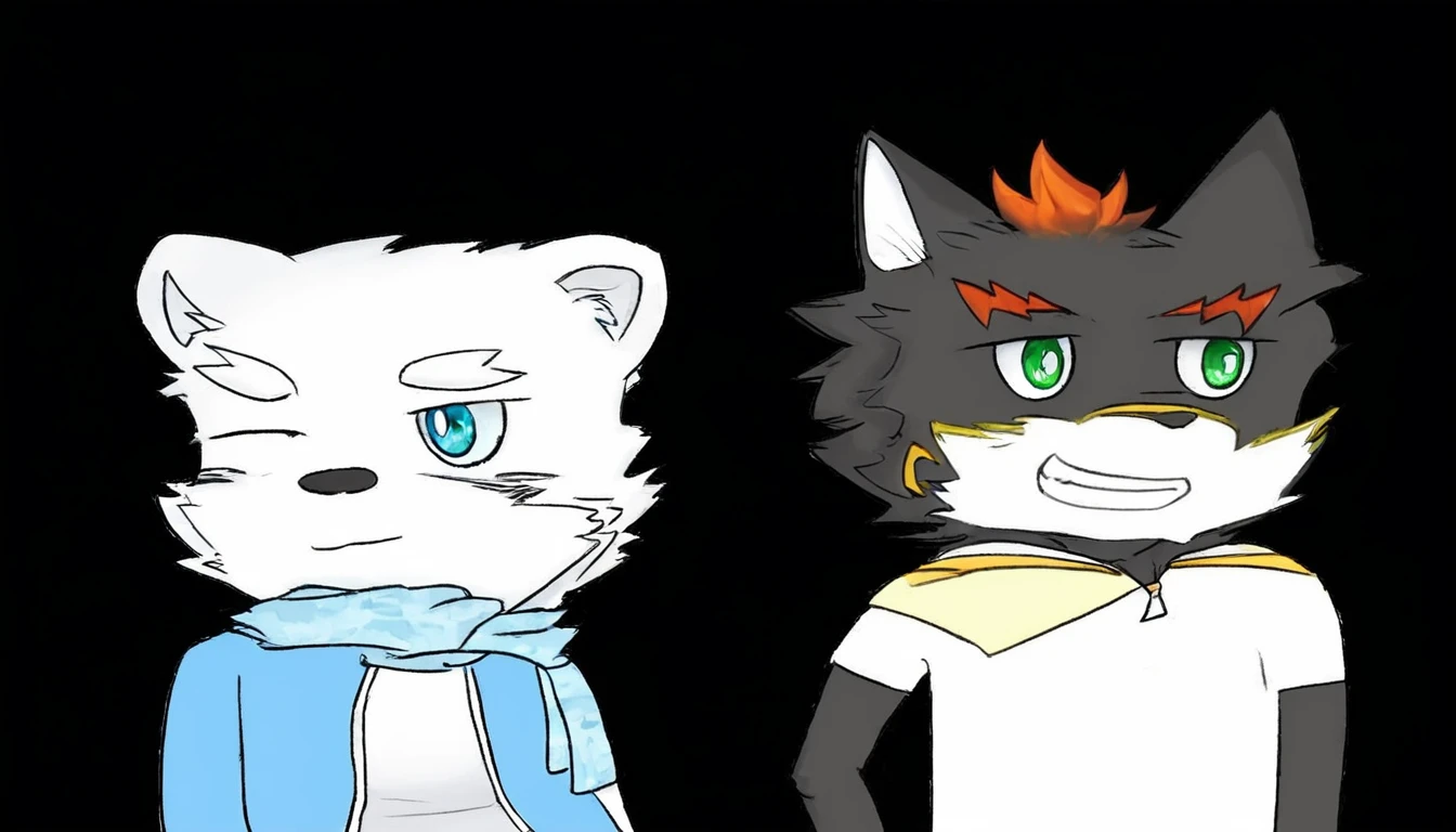 white and small bear；handsome wolf;all-age;cute bear;proportionate