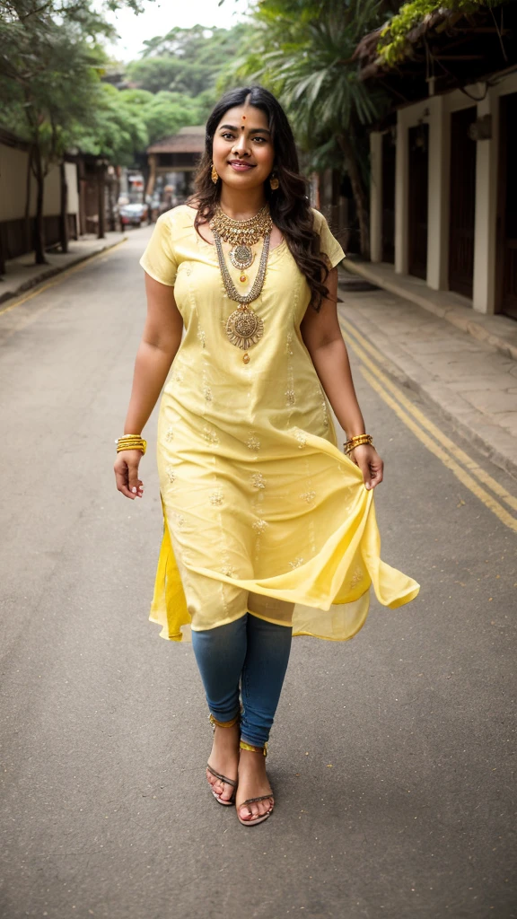 RashmikaLoRA1, RAW photo, full body shot, photo of beautiful woman, cute face, wearing dress, happy face, cool tone, outdoor, big cheeks, curvy, hourglass figure, swooping breasts, deep cleavage, open arms, sexy armpits,standing with wide open spread legs on road in bright light and having sex with big penis, nipples, ass, necklace, (cinematic:1.3), intricate details, (ArtStation:1.2), angle face, round face,fair skin,a woman in a yellow blouse and denim shorts standing on a cobblestone, wearing yellow floral blouse, wearing a modern yellow tshirt, loose - fitting blouses, wearing yellow croptop, lady using yellow dress, indian girl with brown skin, clothing photography, yellow clothes, boho - chic, boho style, indian style, model posing, full body shoot, wearing a silk kurta, shot with canon eoa 6 d mark ii, bohemian style, wearing a kurta, casual photography, bohemian fashion, 4k fashion shoot