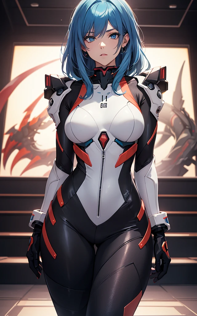 (((Adult Woman))), ((Best Quality)), ((masutepiece)), (Detailed: 1.4), (Absurd), Genesis evangelion neon style clothing, 2-piece clothing, bobhair, arm tatoo, cybernetic hands, pastel, Centered, scale to fit the dimensions, nffsw (High dynamic range),Ray tracing,NVIDIA RTX,Hyper-Resolution,, Anisotropy Filtering, Multilayer textures, accurate simulation of light and material interactions, Perfect proportions, Octane Render, Two-tone lighting, Wide aperture, Crysisnanosuit,Blue hair, Blue eyes