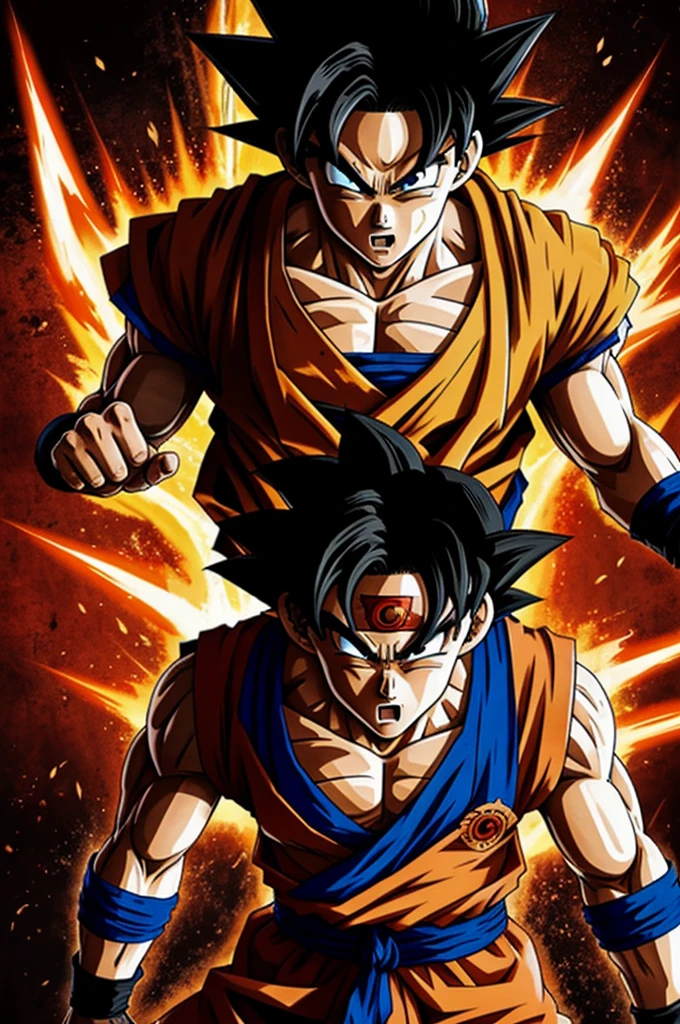 Goku with the sharingan of a blade