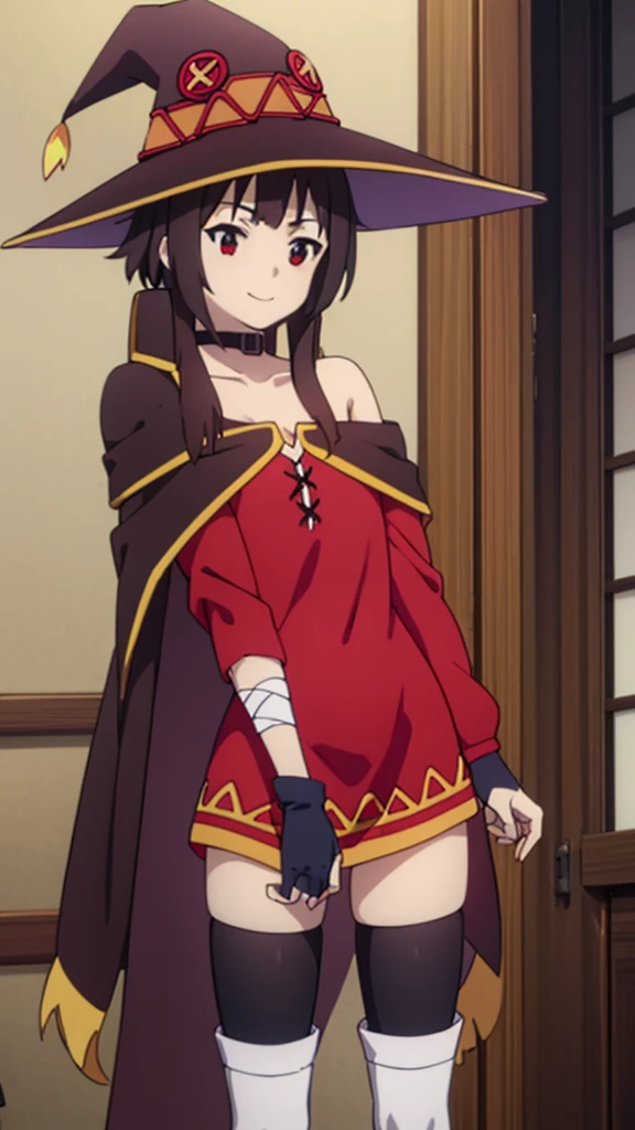 MeguminV2, 1girl, solo, full body, looking at viewer, smile, witch hat, choker, cape, fingerless gloves, town, perfect quality, good quality, masterpiece, HDR, UHD, sexy pose, seductive, flirting, looking at viewer, smiling, sexy lingerie, sexy pose, seductive, flirting, looking at viewer, smiling, sexy lingerie,sexy pose, seductive, flirting, looking at viewer, smiling, sexy lingerie, sexy pose, seductive, flirting, looking at viewer, smiling, sexy lingerie,sexy pose, seductive, flirting, looking at viewer, smiling, sexy lingerie,