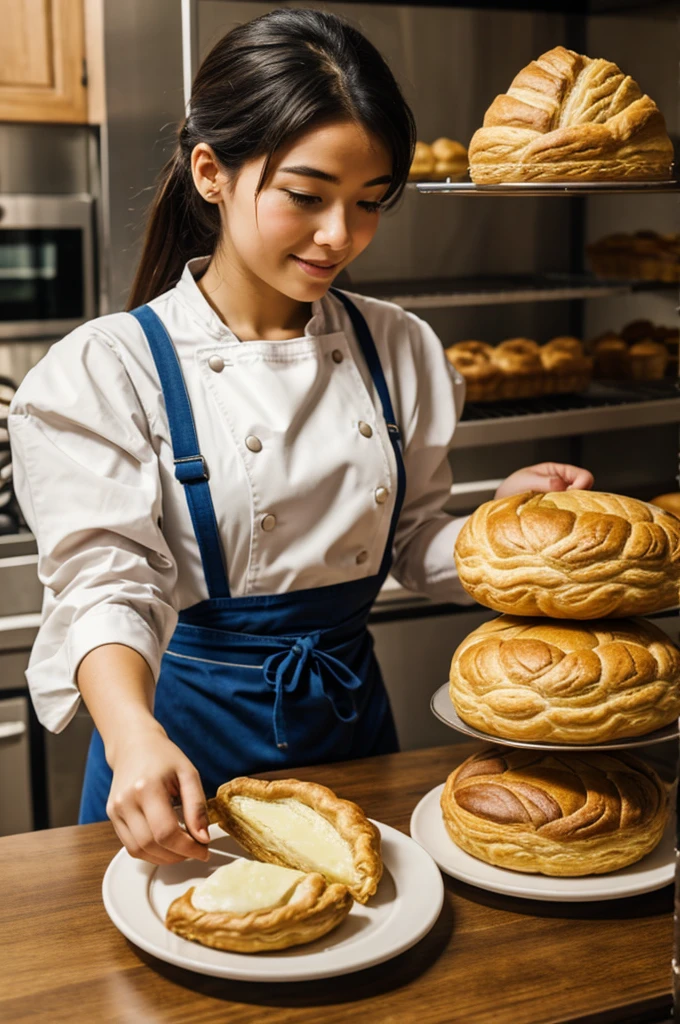 Pastry girl receiving