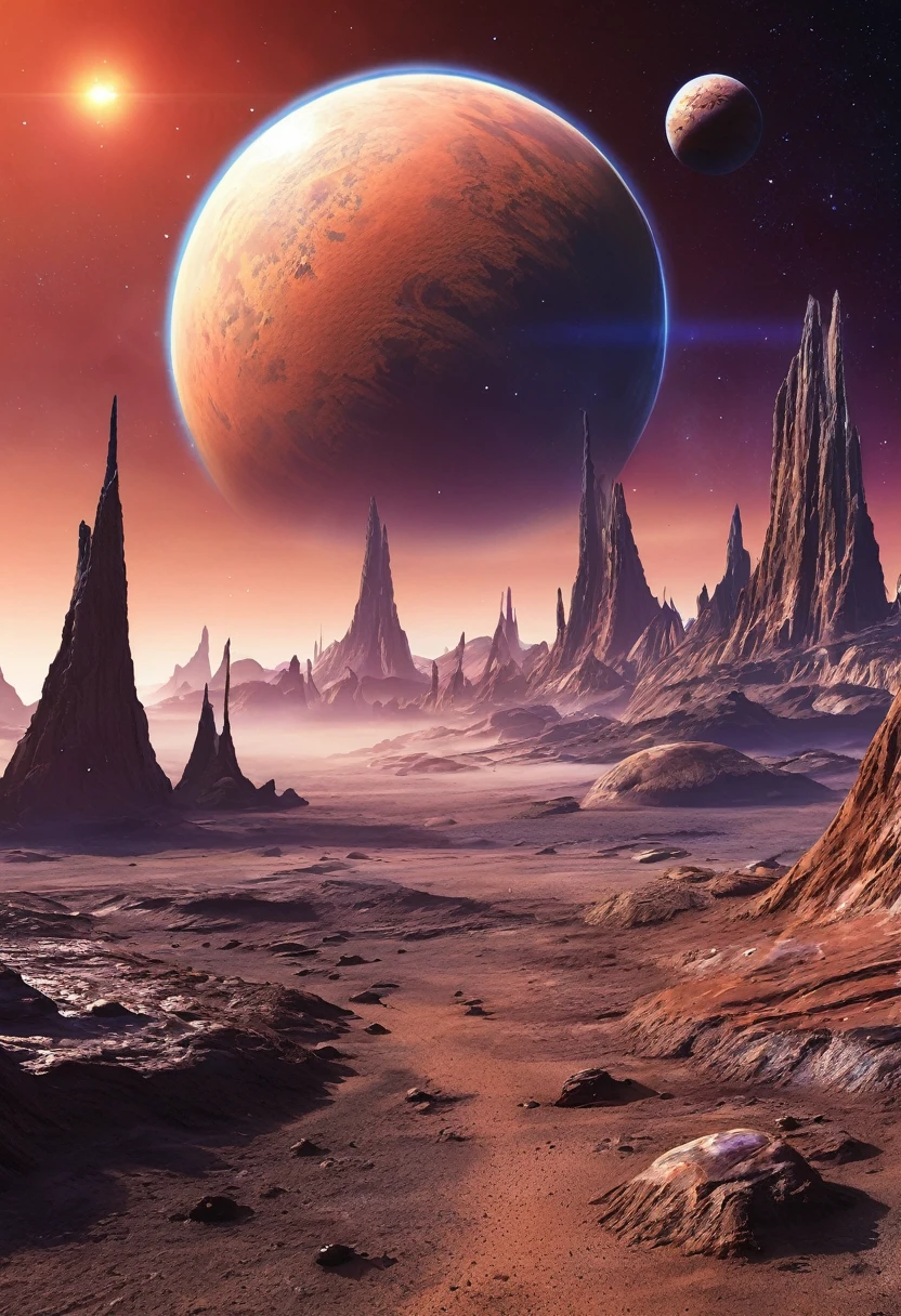 alien planet realistic background
