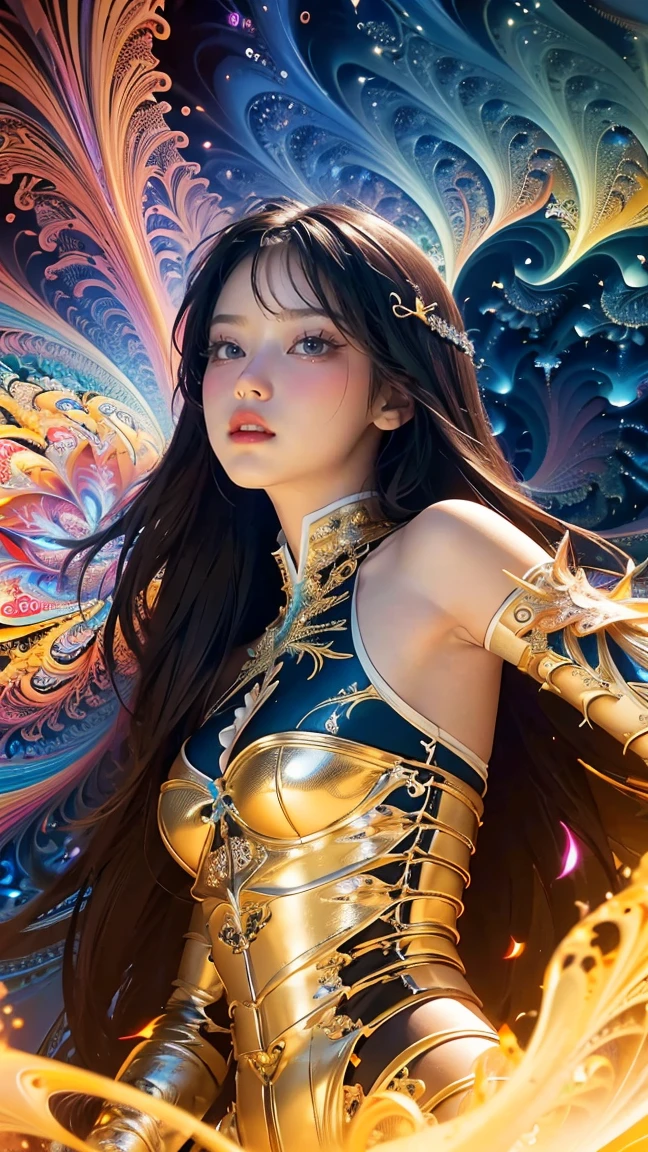 (masterpiece, top quality, best quality, official art, beautiful and aesthetic:1.2), (1girl), extreme detailed,(fractal art:1.3),colorful,highest detailed