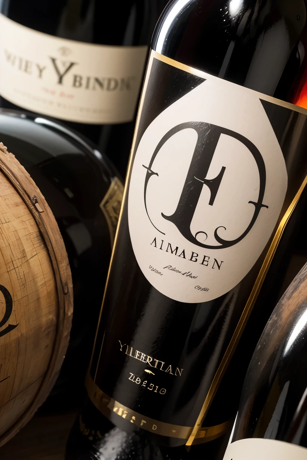 Combine the letters YB for a wine logo that merges the letters together with a theme to sell wines
