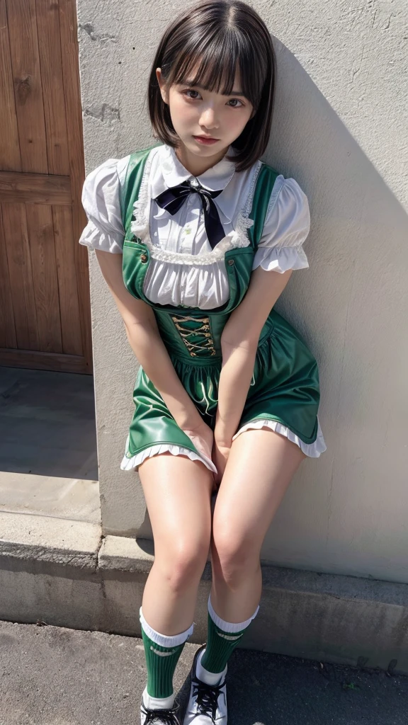 (8K、Raw photography、Highest quality、masterpiece:1.2),(Black Hair、Dark Eyes:1.9),(:1.6)、View your viewers,Front view,White skin,(:1.3)、(Tight waist:1.6)、(Clothes that accentuate the shape of the breasts:1.0)、(Big Breasts :1.3)、Slim figure、Ultra-high resolution,beautiful,beautiful fece,(One person、No background:1.9),whole bodyボディー,Japanese women,(reality的:1.37)、Photon Mapping,reality、(Baby-faced and cute: 1.2)、(Cute Smile: 1.8)、(Round face: 1.8)、Radio City、Physically Based Rendering、Depth of field rally background、photograph, (I can see your knees、Thigh close-up:1.8),(:1.6),whole body、Great quality