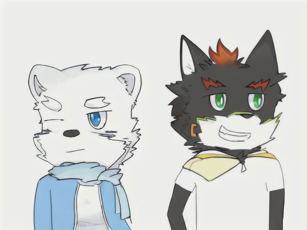 white and small bear;handsome wolf;all-age;cute bear;proportionate;Vibrant Atmosphere
