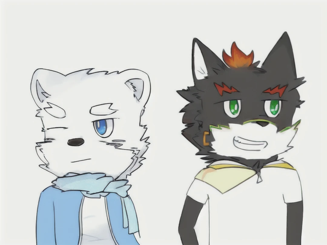 white and small bear;handsome wolf;all-age;cute bear;proportionate;Vibrant Atmosphere