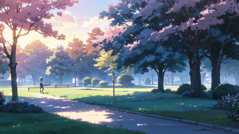 A magical scene on a summer afternoon, captured by Makoto Shinkai, Soft color palette that enhances the lo-fi atmosphere, adding a unique sound layer, atmospheric and convivial (best qualityer), (8k resolution) ultra highres)