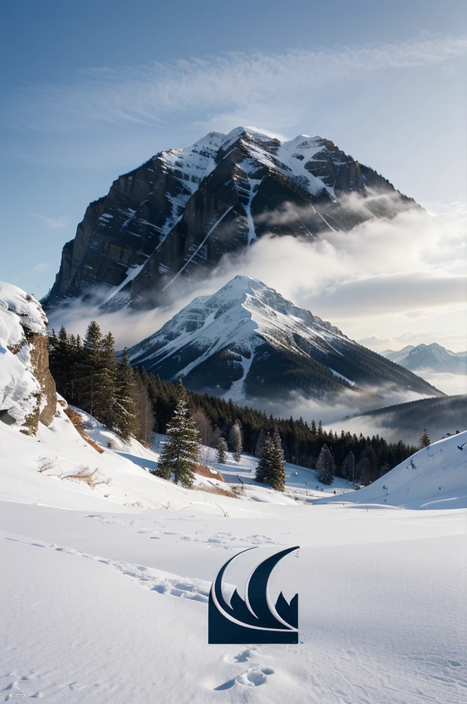 A logo design that highlights the natural beauty of mount with a minimalist approach, while maintaining the essence of strength and the spirit of mutual cooperation.