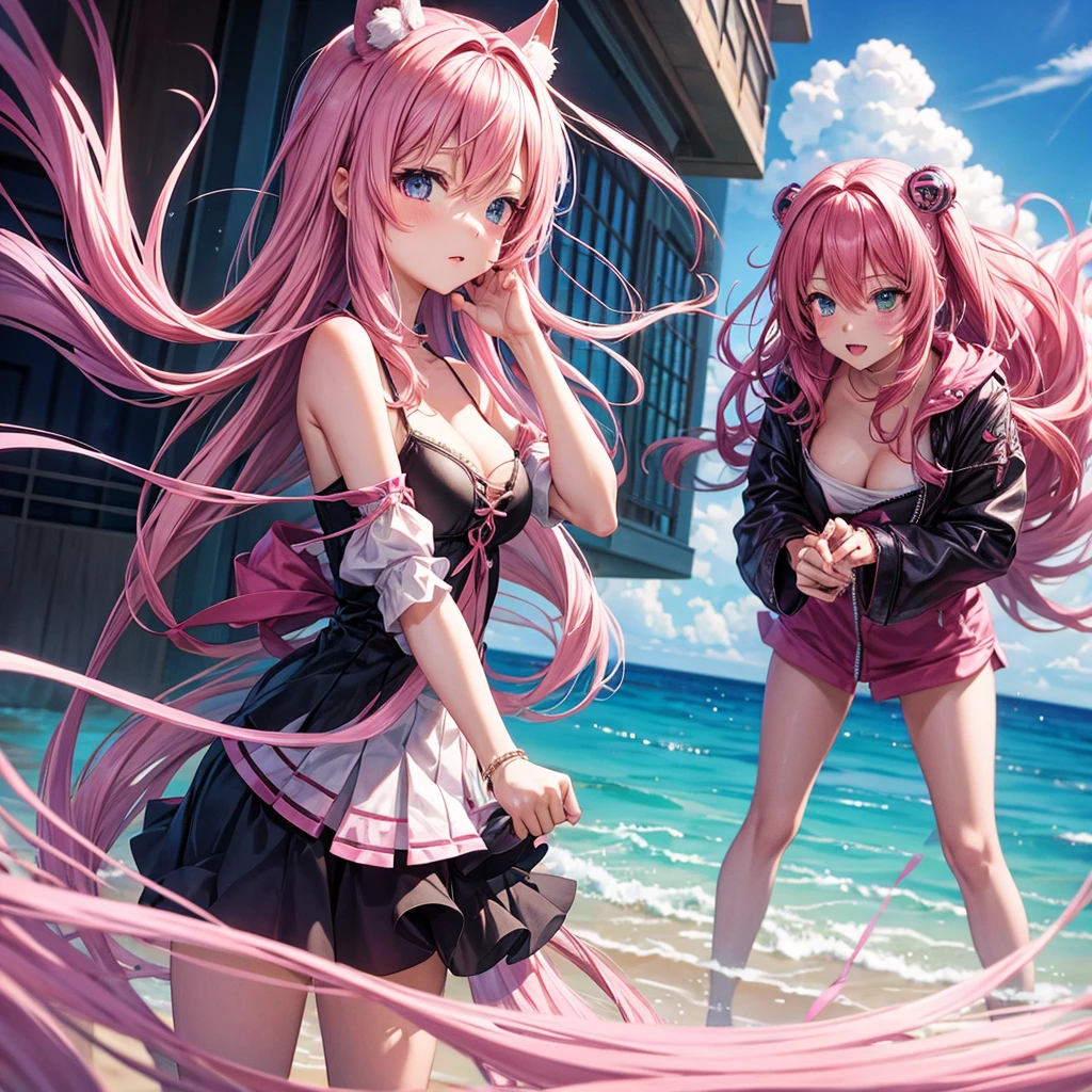 pink hair anime hentai