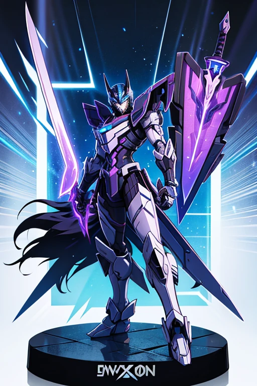 wolf, Cybertronian, blade, sword, full body view, cybertron