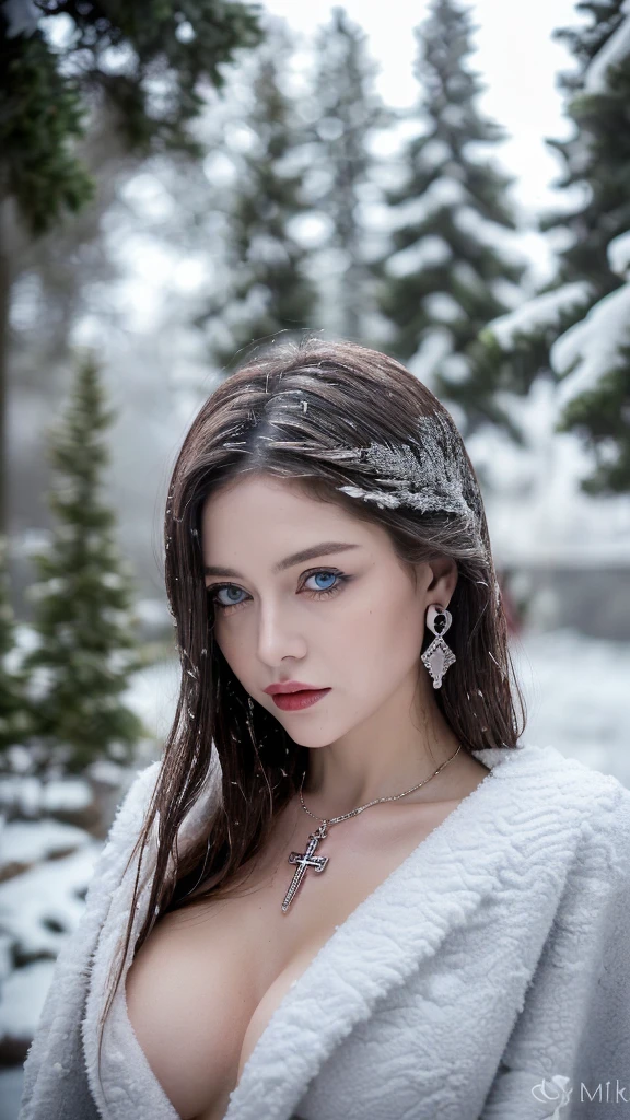 1 miniature Beautiful beautiful woman - Yuan Sayuki, ((best quality, 8K, Works: 1. beautiful woman, 1 woman, big breasts: 1.3, slim body: 1.1, short white lush hair, (bath, wet body, wet clothes : 1.1), highly detailed face, detailed lips, detailed eyes, double eyelids, detailed blue eyes, чрезвычайно Detailed Extraordinary Blue Eyes, short white wet hair, white wet hair, Detailed Extraordinary Blue Eyes, innocent look at the viewer,, very wet wavy white hair, Amazingly Detailed Blue Eyes, big cross earrings, Outdoors, badge on back, wearing lingerie, sexy lingerie, big breasts, tattoo over breasts, big detailed catholic cross earrings, flower tattoo roses, Outside - there are trees and a Buddhist temple in the background (around the mountain), wearing a silver cross (Detailed cross shape), reality mode, wet breasts, black necklace, sexy lingerie and stockings, crowd of people in the back, necklace, black gloves , round breasts, dating breasts, sexy body, snowy white hair, night time, red neon lights, demon nun, nimbus (golden lighting ring on top of her head), angel, snowy weather, detailed Buddhist teachings and flawless temple behind