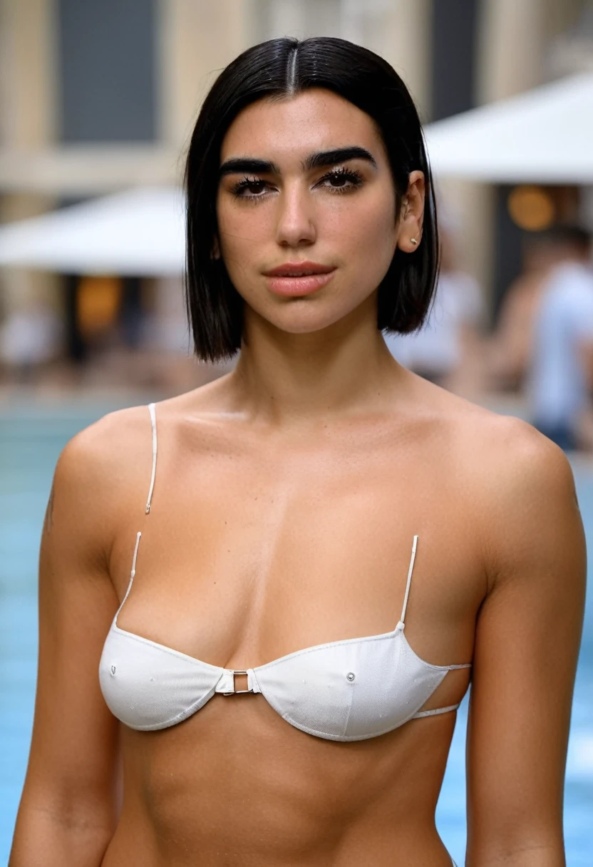 high quality Erotic portrait paparazzi photo , (gorgeous celebrity , woman, DuaLipa, dua lipa, duxlipa, female, singer, cute, vacation side background , wet atmospheric , random click, random move photograph , photorealistic , celebrity , woman ) sunbathing , topless , shiny breast ,shiny sweaty skin , sexualized move, erotic angles, sweaty flat breas,t celebrity erotic photograph , fit muscular figure , shiny sweaty skin, hollywood actress , fleshy muscular woman , ( natural lights, depth of field, detailed face , insanely detailed skin texture, hyper detailed features )