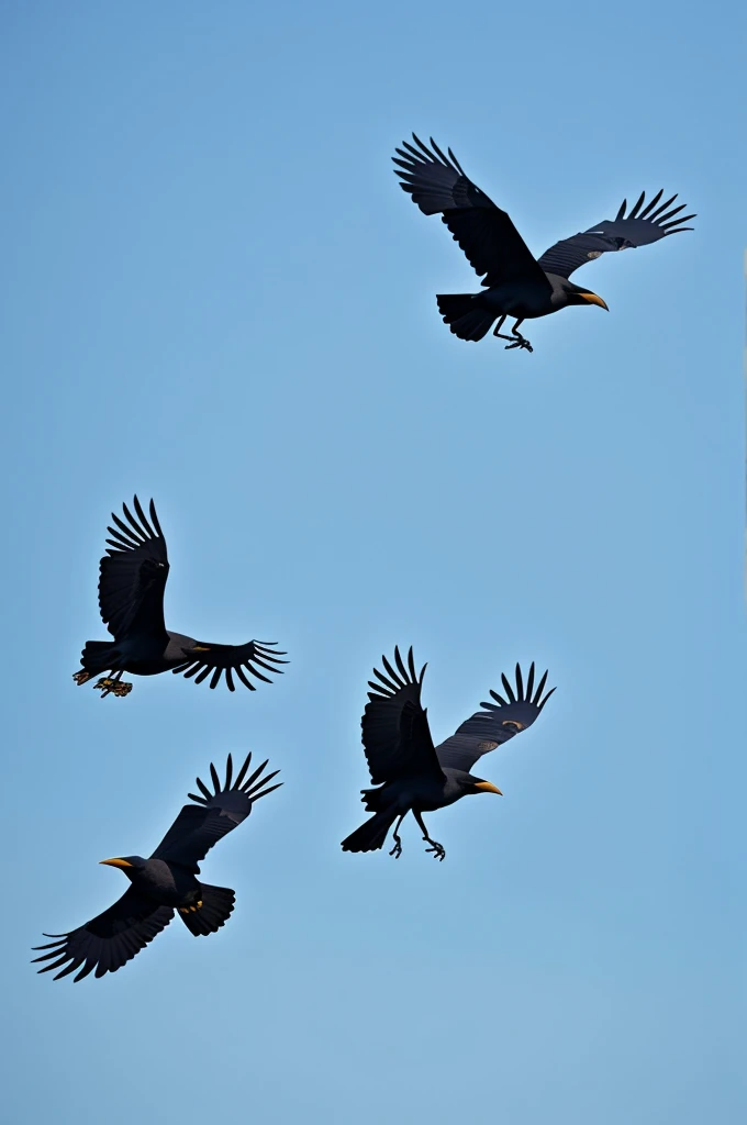 crows flying 