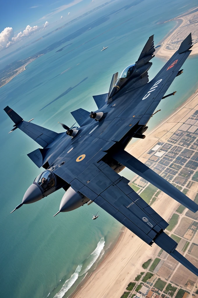 Jungkook flying in a fighter jet