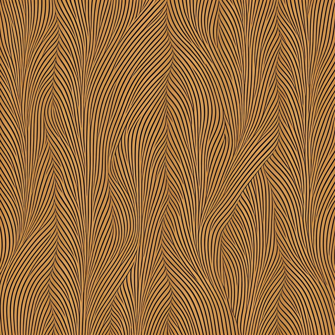 wave forms in different positions in different tawny and cornsilk colors background, minimalist style