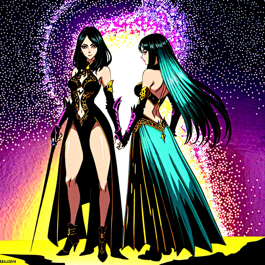 1girl, full body character concept art, fantasy, intricate detailed fantasy character, vibrant colors, best quality