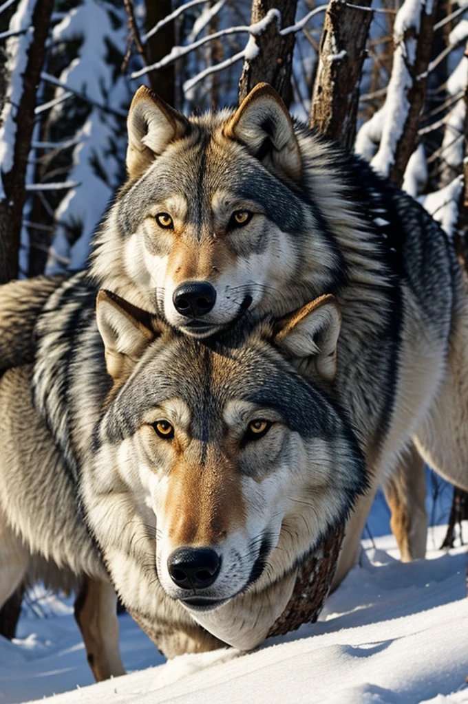 Wolf with a horn