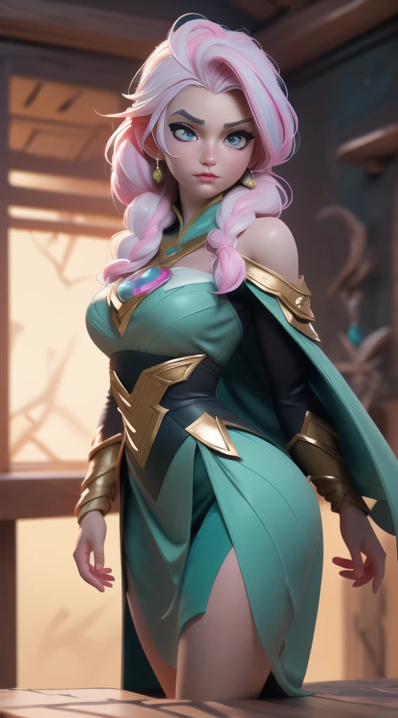 elfgirl (Android northumber 18 dragonballz-Elsa Frozen Disney mixing models .) (ultra FUSIOnorth oF white and pink hair) Highly detailed CG Unity 8k wallpaper, style shot, Complex, high detail, dramatic, Highest quality film still image, Very detailed, Masterpiece, Best Quality, character design, Elsa, Elsa From Frozen,north:18dragonballz Fusion (( Dark style)), realistic and ultra detailed rendering style, natural light, sharp character design, (hard Focus, 8k), (((natural skin texture))), 8k textures, Soft cinematic lighting, Adobe Lightroom, dark room, HDR, sophisticated, elegant, Rich detail, Sharp focus appearance) )), calming tones, Frenzy of details, intricate detail, super detail, low contrast, soft film lighting, muted colors, Exposure Mix, HDR, Desteñir, 35mm, F/1.4, THEY ARE LIKE THIS, f16, 25 sec.