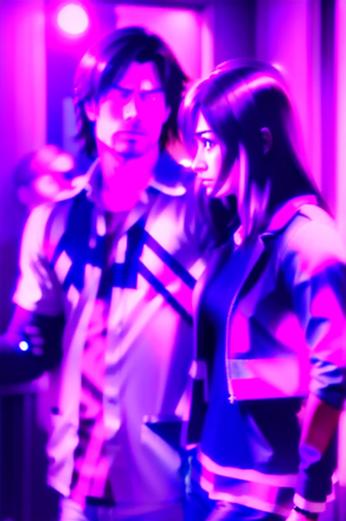 /imagine prompt: 3D animation, personality: Emily grabbing Johnny's arm, trying to calm him down, with a worried expression on her face, showing her concern for his safety and well-being amidst the tense situation. Unreal engine, hyper real --q 2 --v 5.2 --ar 16:9