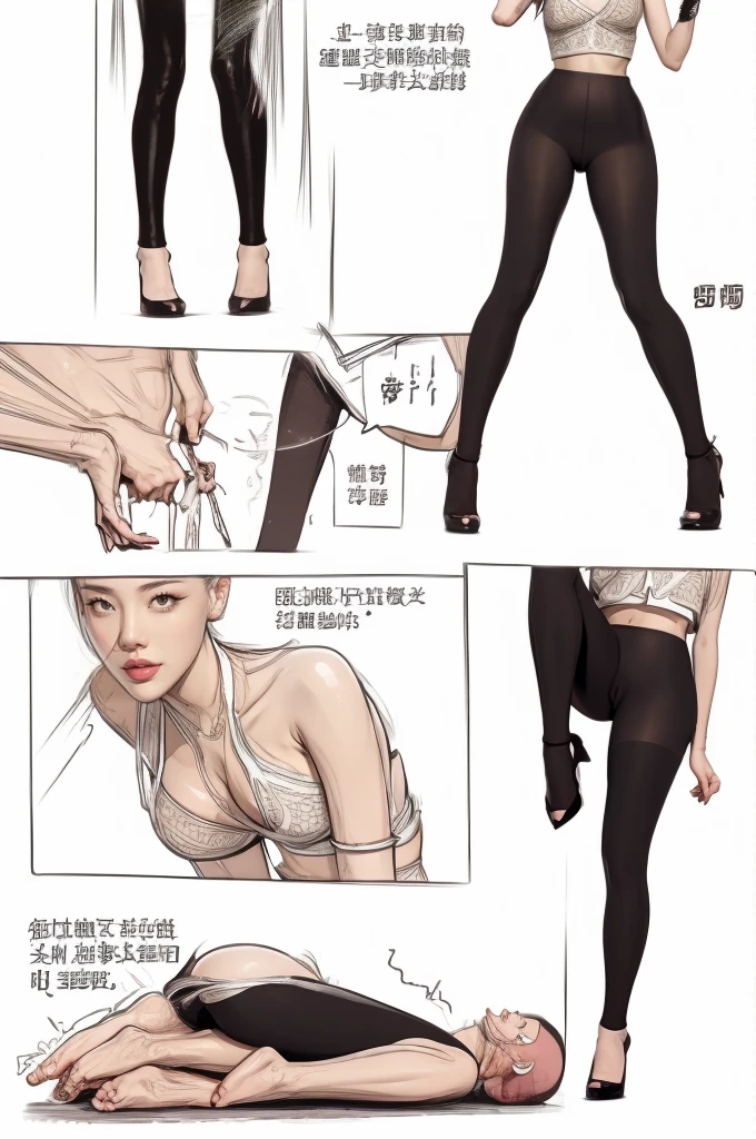 dynamic pose,bondage male,sitting woman,dynamic correct,linedom,anatomical correct:2,cbt, bondage,insertion,Sexy, trampling,cameltoe,thin,(masterpiece, best quality:1.2), comic storyboard:2, leggings, sit astride, femdom,sounding,cbt,hold,smile,colorful,leggings,thin gap,cameltoe,insertion,trembling,juice,spray, Long hair,Lace top,Sexy, Shiny leggings, cleveage, trampling, saliva , Mucus,The beautiful girl in lace top and leggings is sitting astride a pile of skeletons in the center of the picture. She is holding a trembling sausage with juice squeezed out in her hand and smiling. There are multiple comic storyboards in the background,cbt, sausage bondage,sausage insertion,Sexy, trampling sausage with heel, thin gap:2,cameltoe:2,(masterpiece, best quality:1.2),1 beautiful girl,sexy,comic storyboard:2, leggings, sit astride, axially symmetrical:2, ,femdom,sounding,cbt,hold,smile,colorful,leggings,thin gap,cameltoe,insertion,trembling,juice,spray, Long hair,Lace top,Sexy, Shiny leggings, cleveage, trampling, in forest, saliva , Mucus,
