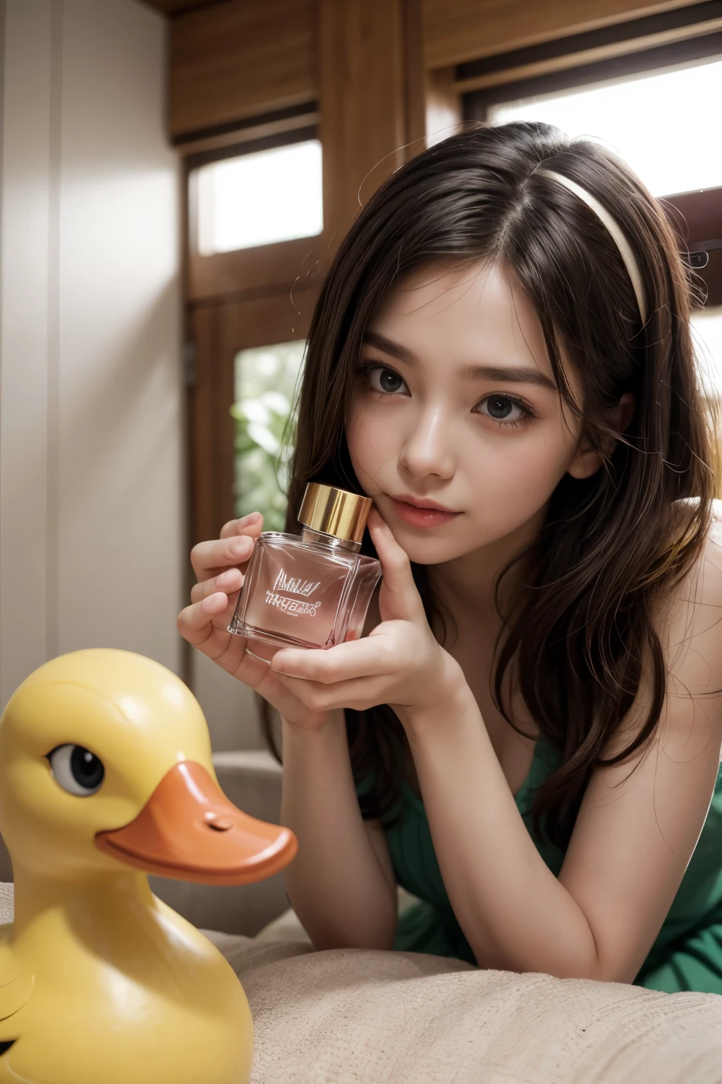 Maromba duck applying perfume 