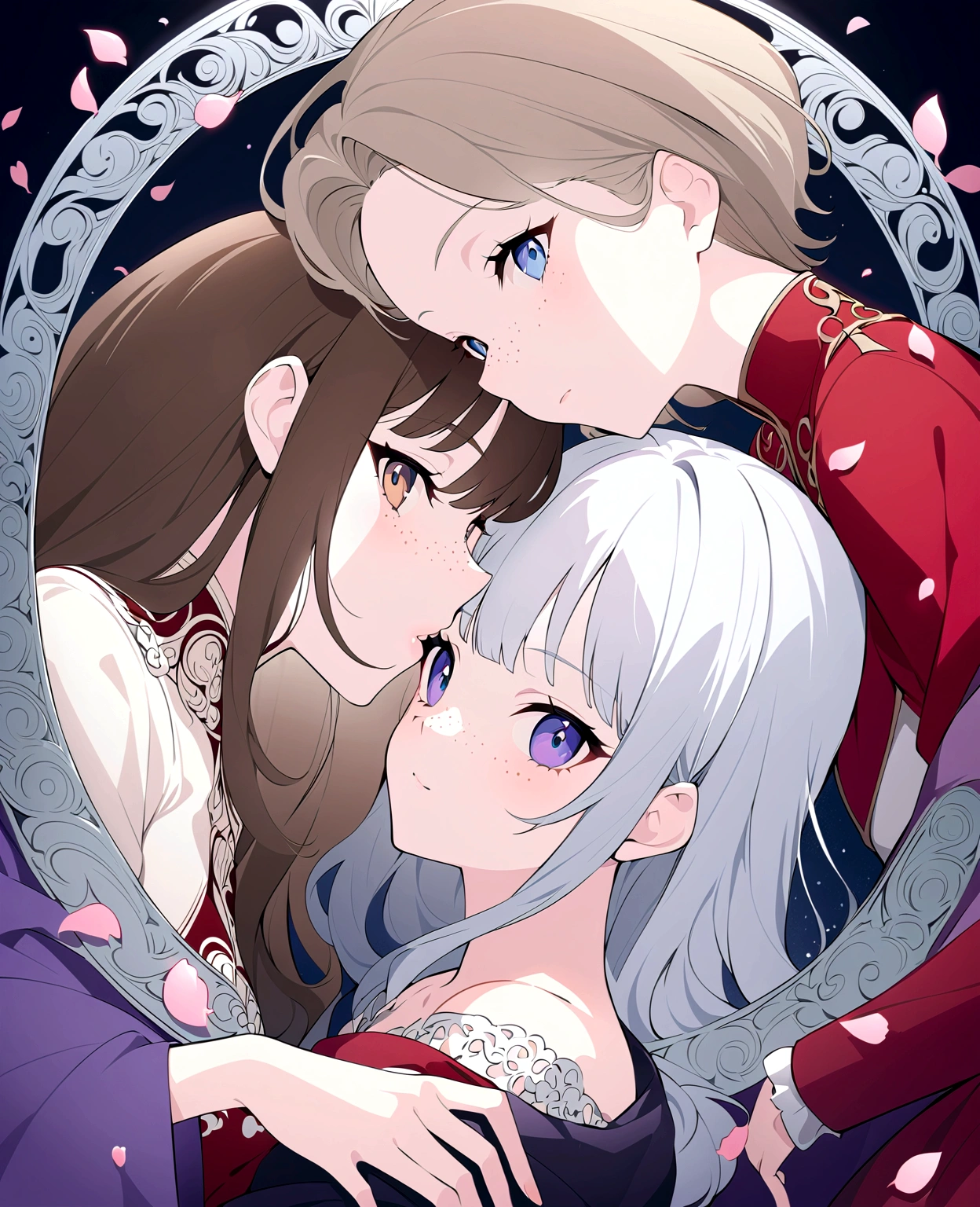 (1girl, masterpiece, high quality, highly detailed, best quality, light particles, Super detailed, 8k wallpaper,), ((breasts type: Narrow, Narrow breasts, Smaller and closer together, often more upright)), (wearing (red Wool plaid jumper dress)), (Winter theme, background: park), (Eyes: Oval-shaped, light hazel, Nose: Small and straight, Lips: Medium, natural pink, Hair: Long, straight, dark blonde, Skin Tone: Fair with a cool undertone, Eyebrows: Thin and arched, Cheekbones: High and defined, Chin: Rounded, Ears: Small and close to the head, Expression: Warm and welcoming)