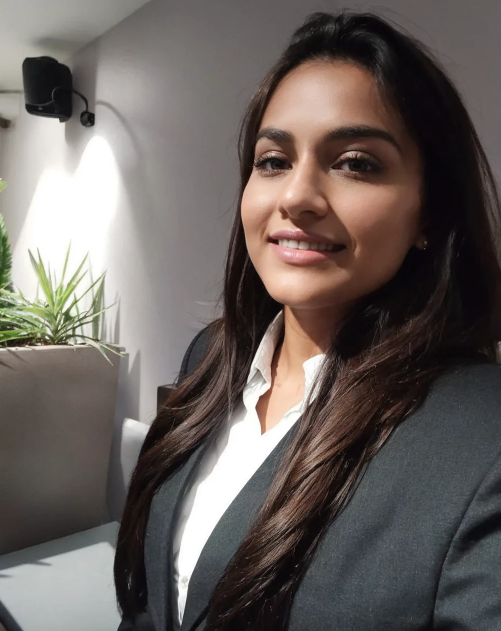 30 year old girl, beautiful, in business attrire, attending company meeting