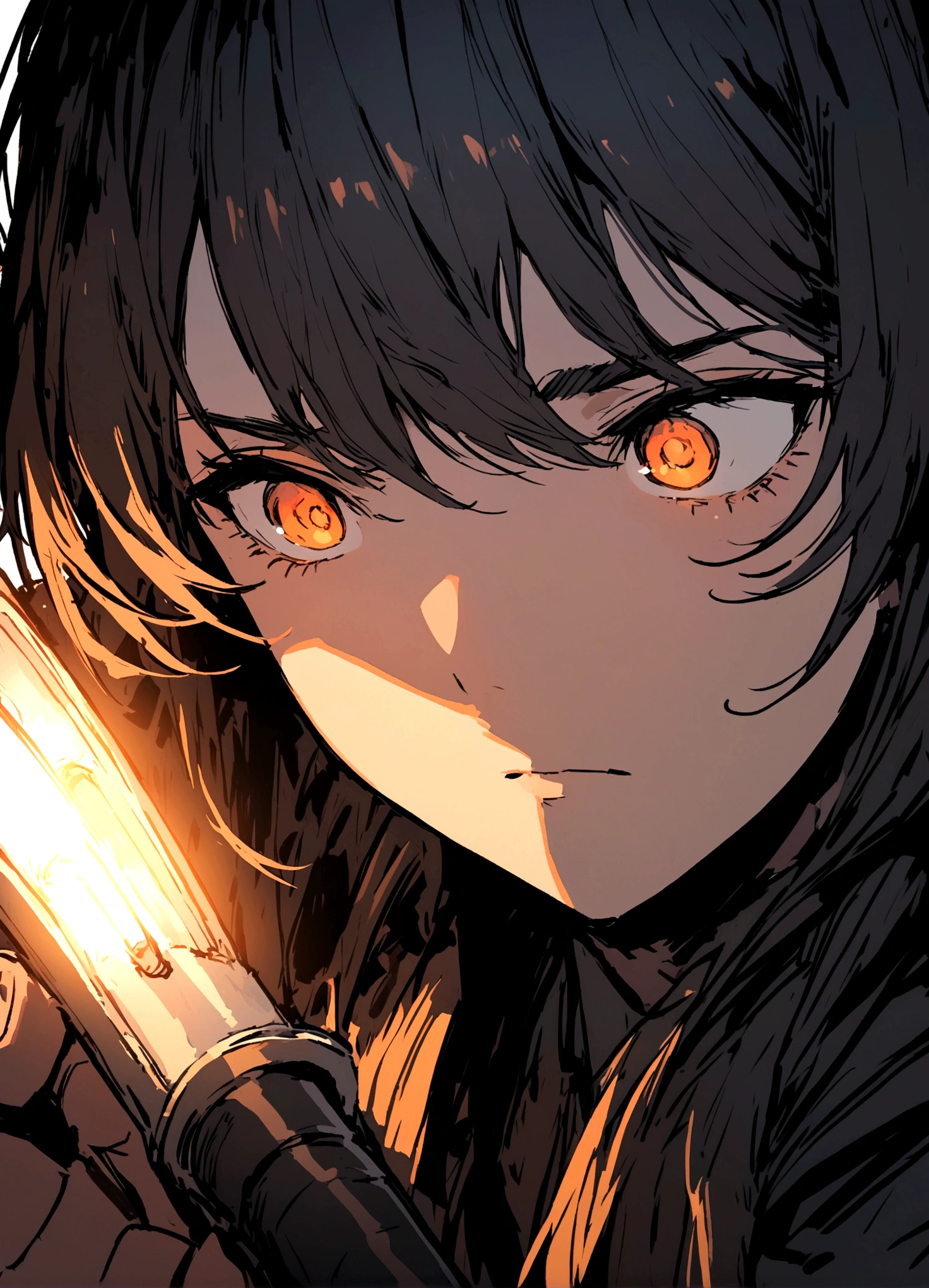 A close-up of the protagonist's eyes widening as they discover a new tool on the website.