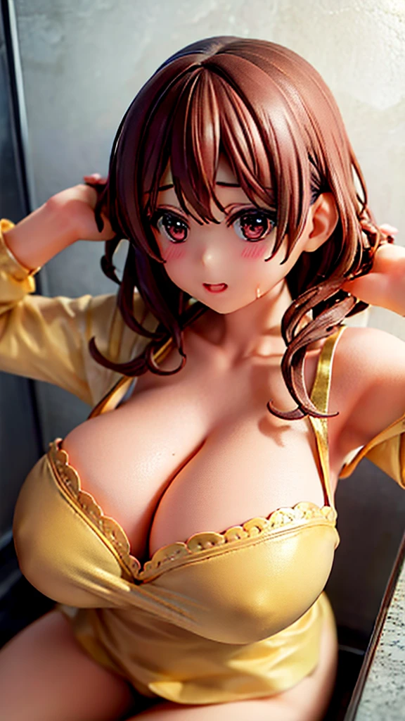 Wet and dirty photo of a toilet,Very realistic CHIBI figure female photo,(extreme huge breasts and Cleavage in toilette photo:1.3),hugeareola,Drooling on the chest,Hawaiian Shirt,[:(Golden Girl,Gold Dust:1.3)30],少し is sitting,profile,Golden Girl,chibi ,chibi ,chibi ,plump 少し figure doll wearing Hawaiian pink shirt,(8K,RAW Photos:1.3),Messy Hair,(Highest quality,masterpiece,Photo realistic,cute picture,Ultra-high resolution,Cleavage,Natural light:1.2),Detailed cloth