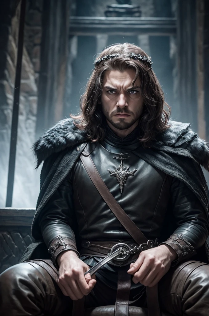 Create an angry Game of Thrones-style Targaryan king