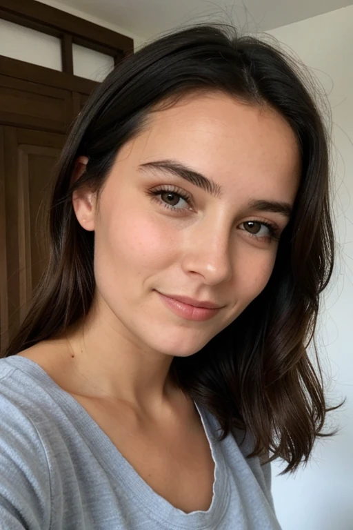 Génère une image réaliste d’une femme jeune âgée entre 20 et 30 ans, métisse, très très belle, des yeux clairs, une chevelure et un visage parfaite 