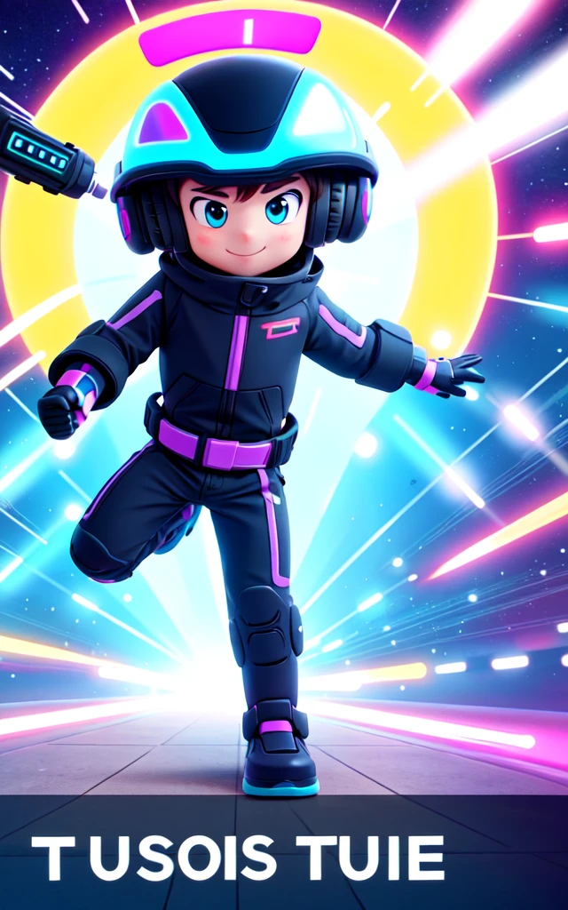 create a pic for a kids youtube channel . futuristic