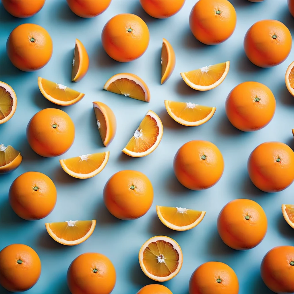 Abstract photography of oranges