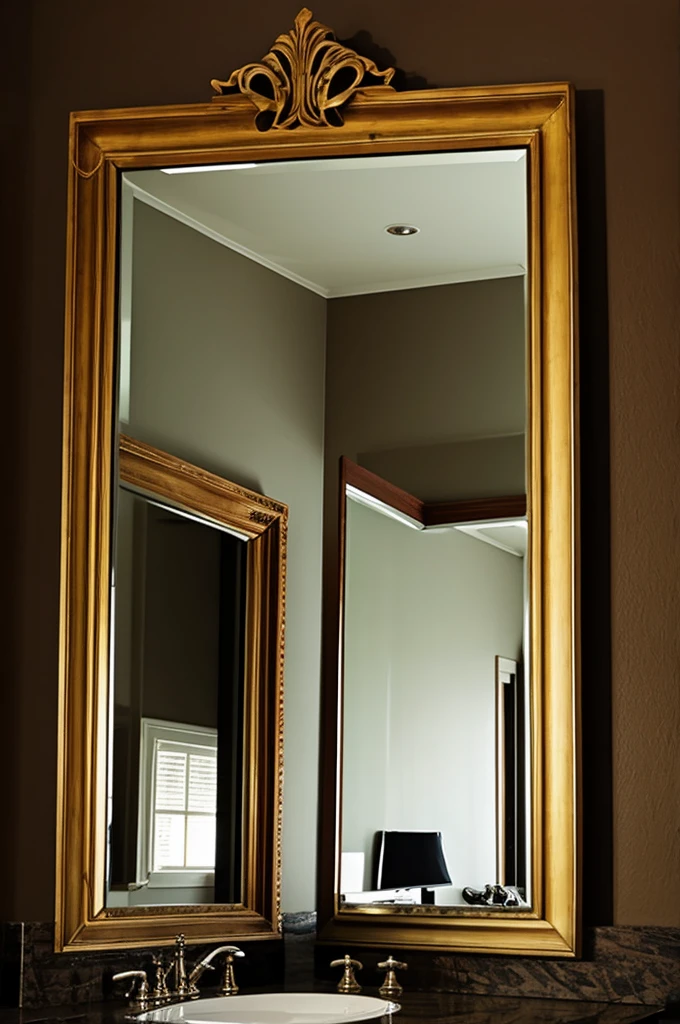 Horror mirror reflection