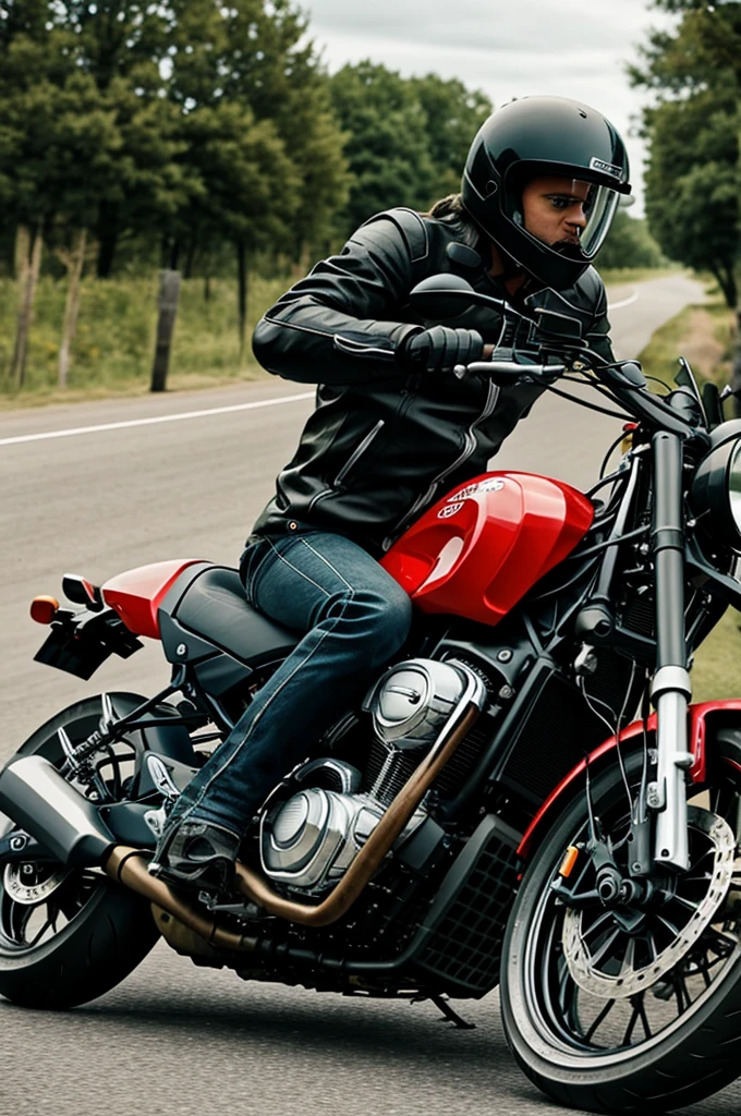 An animated motorcycle