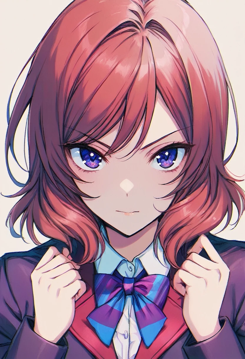 1girl, nishikino maki, upper body, otonokizaka