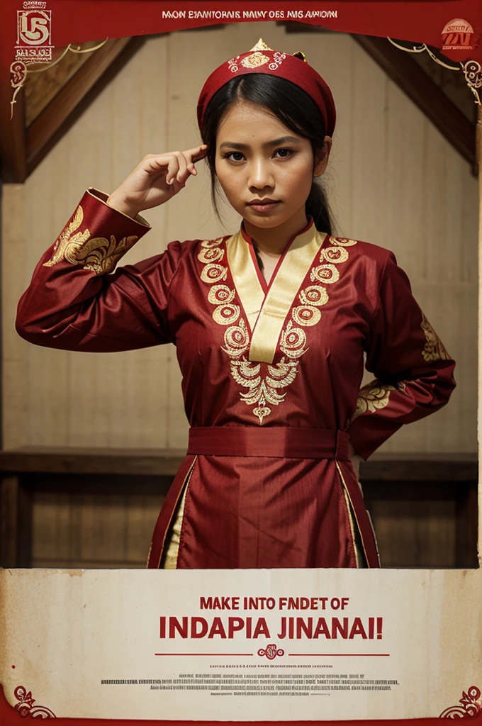 make a poster of Indonesian traditional clothes