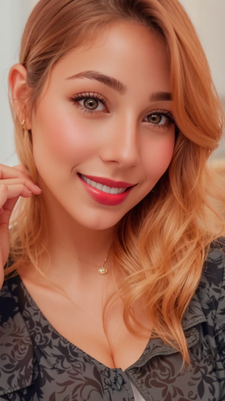 1. A woman with long, curled brown hair and a soft touch to her pel turns towards the viewer, flashing a warm smile. Occasional businesswoman attire, a light brown jacket, and a realistic setting in an elegant restaurant complete the scene in this 8k super realistic and highly detailed image.
2. An adult woman with long, wavy brown hair and a pel soft to the touch gazes back at the camera with her brown eyes sparkling and a faint smile playing on her lips. Her business-style clothes – a light brown jacket – add an air of sophistication to the realistic photo taken in a stylish restaurant setting.