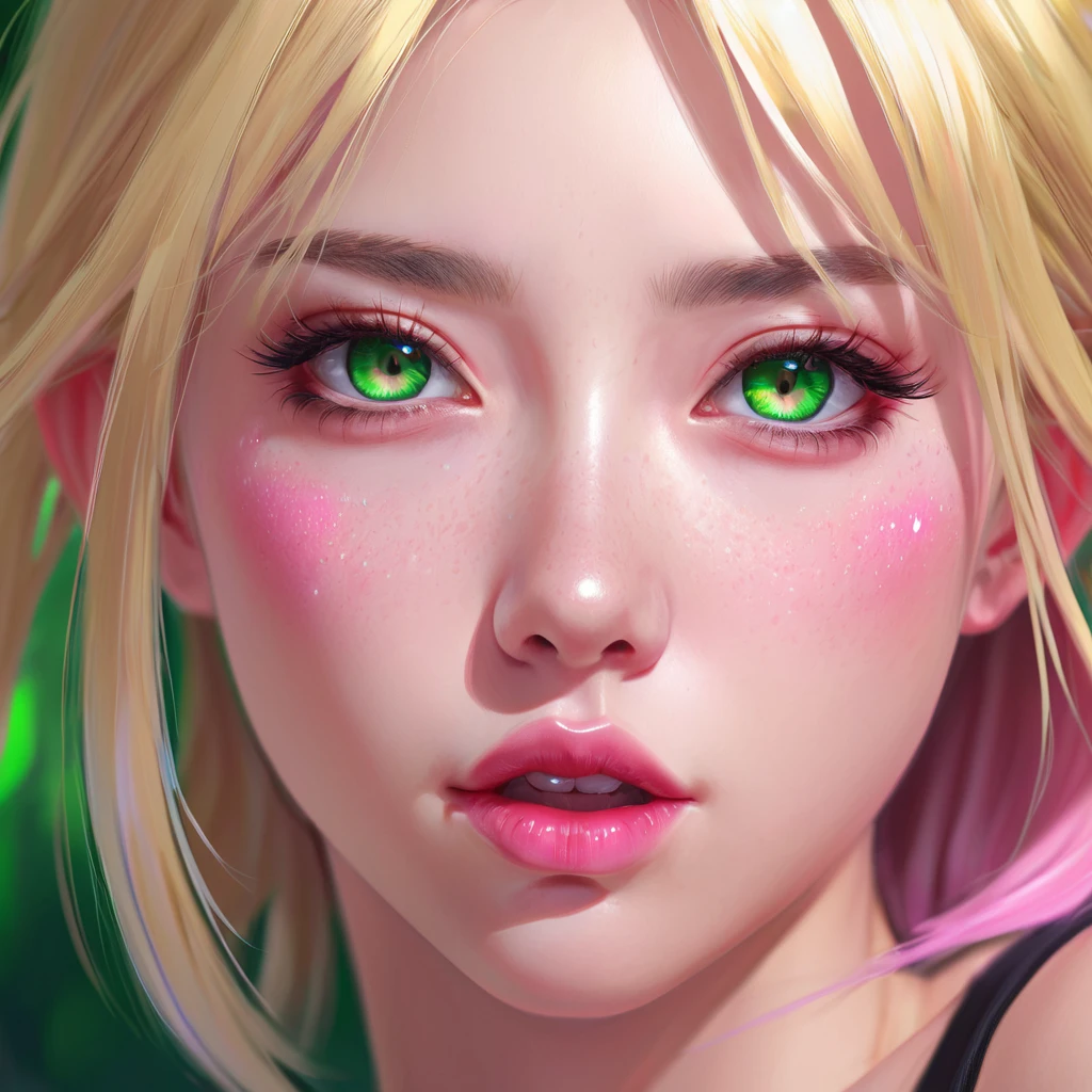 Oral rape of the woman blonde hair green eyes and pink batm and a black top, realistic art style, RossDraws portrait, Artgerm portrait, Anime realistic artstyle, 4K realistic digital art, 4K realistic digital art, 8K Artgerm Bokeh, DeviantArt Artstation CGScosiety, ArtGerm extremely detailed, made with anime painter studio, RossDraw digital painting, (cum on face:1.3), (cum on black top: 1.3)