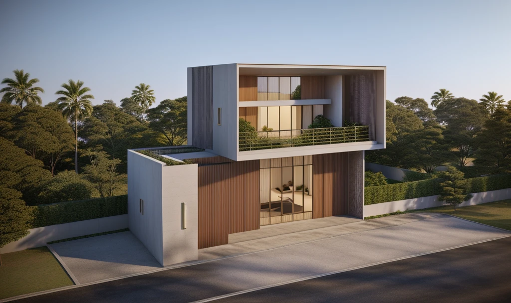 rendering of a modern residential villa, professional render, exterior grande angular 2023, highly detailed render, high-quality render, realism rendering, architectural render, high-quality render, Detailed rendering, hyperrealistic rendering, hyper - realistic render, very realistic 3 d render, high render, realism rendering, very realistic render