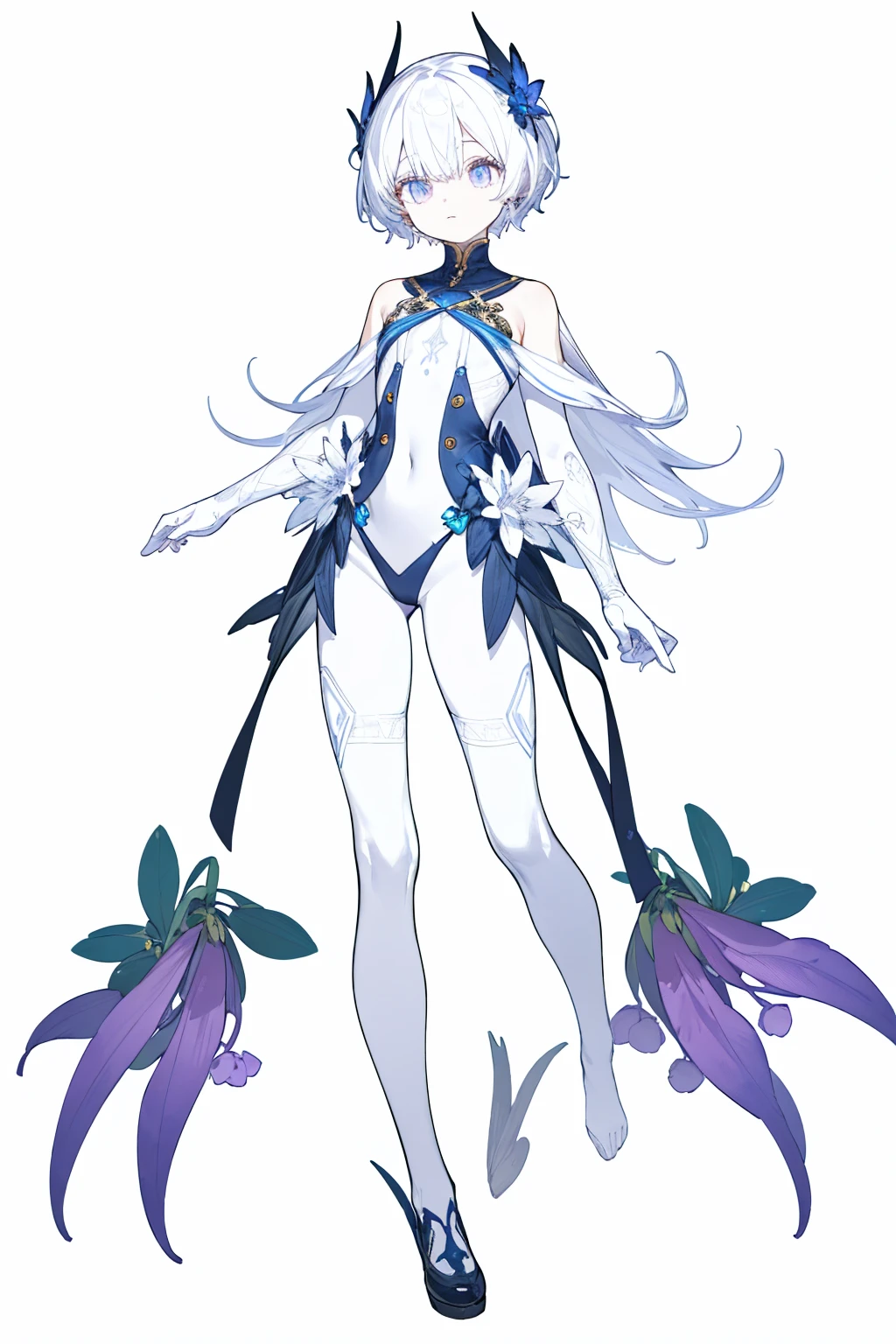 masterpiece, Best lighting, (((Super detailed))), Highest quality, lilac, Forest Fairy, Lily of the valley, ((The Mysterious Forest Boy)), Perfect Anatomy, Cute Boys, Great body, The perfect proportions, (((vtuber-fullbody)), No background, Blank Background, ((((((White Background)))))))