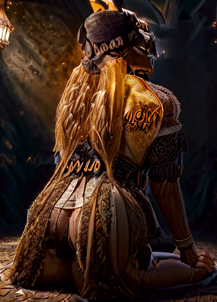 A ((( 40 year old:2 ))), thicc:1.8 flat_chested and captivating nun:1.6 with seductive eyes and a sly smile, wearing a revealing;0.5 black lace gown and high heels, poses sitting on her feet with legs 2ft apart in a dimly lit ((( gothic ))) cathedral. She has a broad waistline and her long, wavy hair cascades down her back, framing her alluring face. The detailed folds of her gown create a sense of mystery and intrigue, while the soft candlelight casts a warm glow on her 40 year old imperfect:1.8 natural skin. The artwork is a masterpiece of photorealistic beauty, captured with high-resolution precision and ultra-detailed rendering. The vibrant colors add depth and richness to the scene, with a touch of bokeh in the background, creating an ethereal atmosphere. The overall composition exudes sensuality and sophistication, making it a captivating portrait in the genre of erotic art. ((mlegs1-000015, tt_flat, anatomical, cinematic)) masterpiece, 1girl, lora:waist_size_control_v1.0:-5