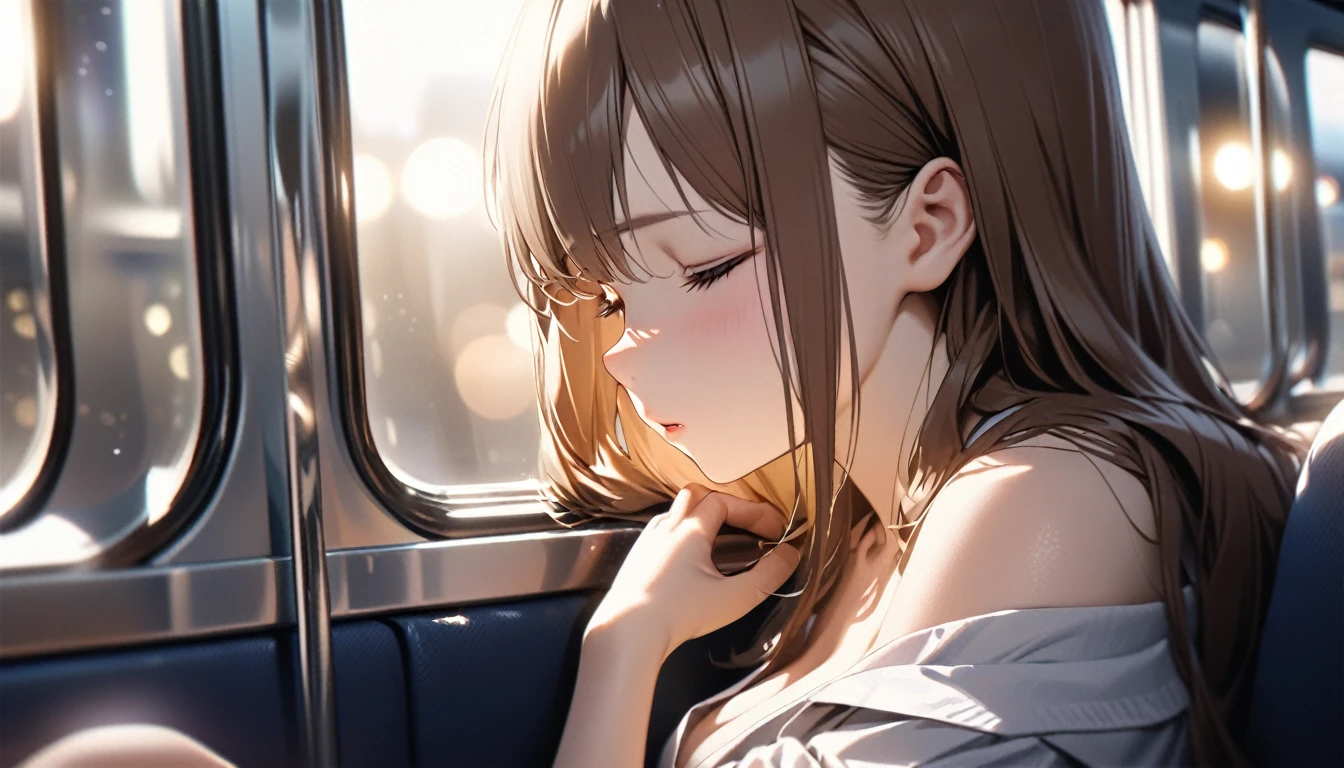 highest quality、High resolution、Detailed Background、(Beautiful face in every detail:1.4)、age beauty、(Two women:1.3)、Highly detailed face、Cute hair colour、ponytail、Bobcut、Cute hairstyle、well-groomed eyebrows、Cute gestures、Inside the sleeper train、Train Travel、Innocent smile、(Fit on one screen)、
(The girls sleep soundly:1.5)、
At night, the girls go to their beds.、
The way he curls up and breathes in his sleep makes him look like a little angel.、
As the train continues to run gracefully、The girls fall into a peaceful sleep、
Orient Express、A traditional sleeper train running from east to west across Europe、Elegant interior decoration and high-quality service