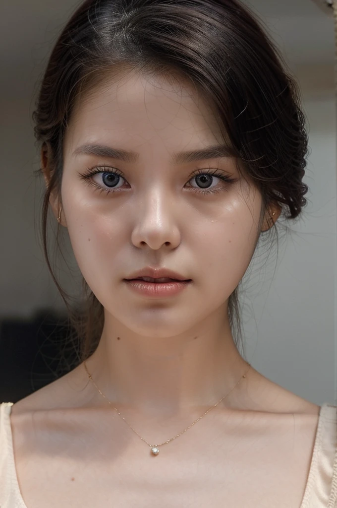 (a close-up of a 21-year-old Korean woman),

(Confident: 0.7), (cute attire: 1.0), (Petite stature: 0.8), (heart shaped face: 1.0), (Beautiful doe eyes: 1.2), (Soft, small lips: 0.9), (Cute Stylish outfit: 1.1), (cute outfit), (Pastel pink color: 0.8), (Hint of sexiness: 0.6). (Mischievous smile: 0.5), (Lively campus background: 0.7), (Secret Journal in hand: 0.6), (Determined expression: 0.9). (Vulnerable look: 0.4), (Subtle emotional depth: 0.35), (dlwlrma: 0.4), (Cinematic realism: 1.3), (Nikon D850 camera: 1.0), (Film stock photograph: 0.9), (Saturated colors: 1.1). (Hyper-realistic lighting: 1.2).