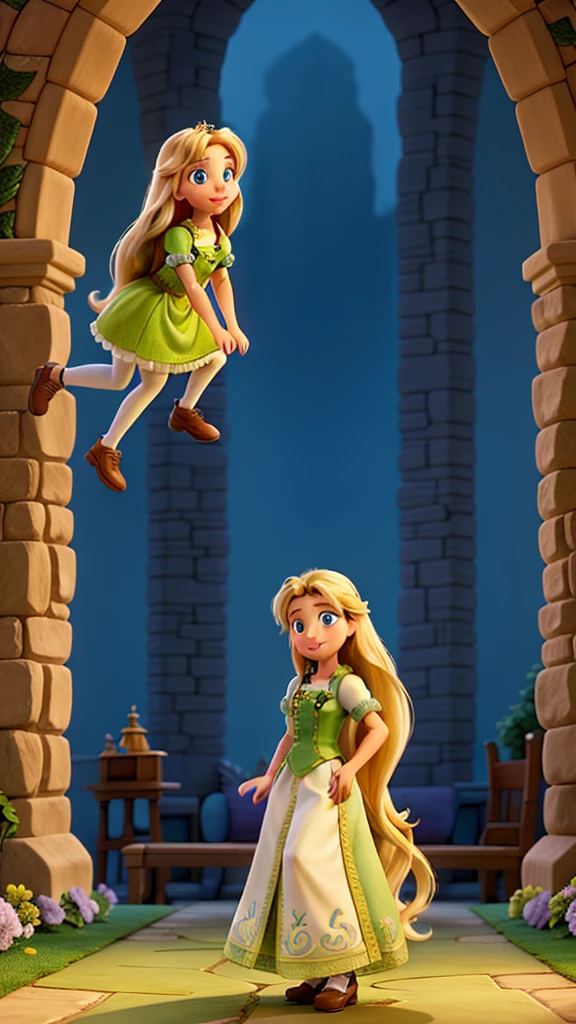 Rapunzel and tiana