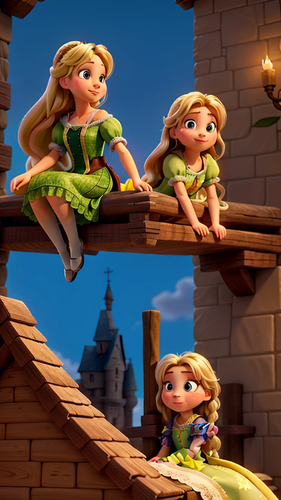 Rapunzel and tiana